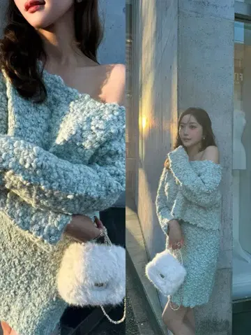 셰리에 버블 니트 스웨터