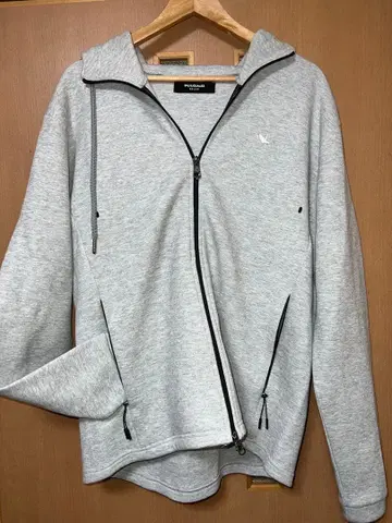 1PIU1UGUALE3 RELAX 그레이 후드 부착 후드티