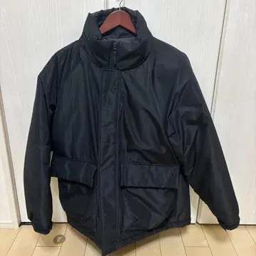 [ 완판템 ] GU 히트 패디드 스탠드 칼라 블루종 블랙 M