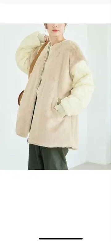 FREAK'S STORE 퍼 절개 퀼팅 자켓