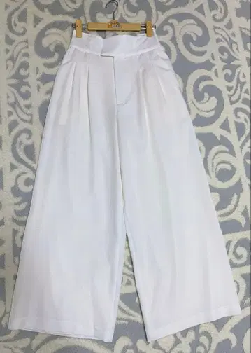 Mystrada 화이트 와이드 팬츠 36