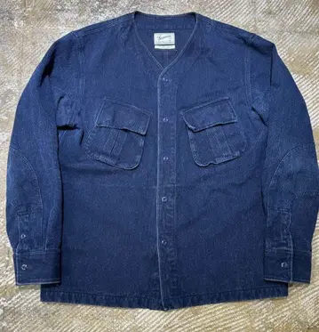 soundman 사운드맨 노카라 자켓 인디고 사이즈 42