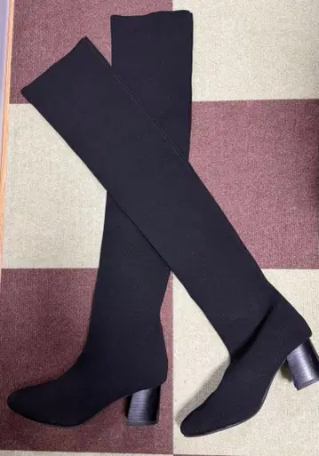 지나시스 니트 니하이 부츠 새상품급