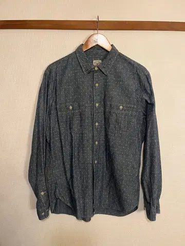 [ 00s ] J.Crew 데님 셔츠 도트 무늬 샴브레이