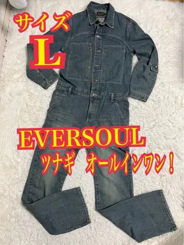 EVERSOUL 츠나기 올인원 데님 청바지 인디고 L 사이즈