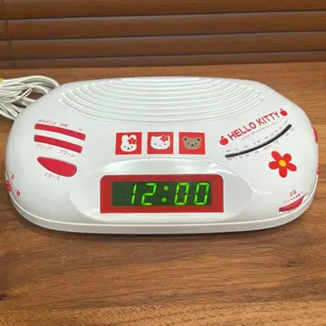 2001년 헤이세이 레트로 헬로키티 당시 물품 새상품급 시계 부착 라디오