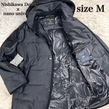 니시카와 다운 x 나노 유니버스 다운 자켓 M 블랙 후드 탈부착 가능