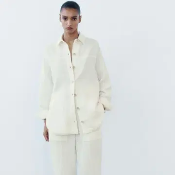 ZARA 더블 포켓 러스틱 자켓