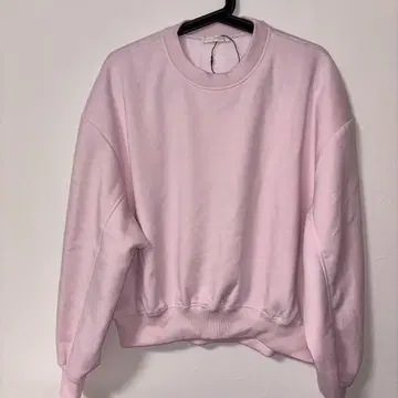 ZARA 2025 핑크 속기모 맨투맨 M 미사용