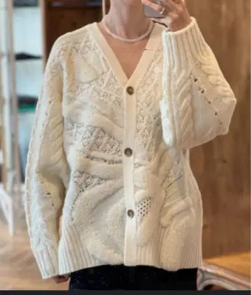 정가 81,400 Mame Kurogouchi 24aw 신상 니트 가디건