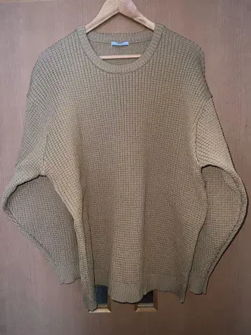 BAYFLOW 베이지 리브 스웨터