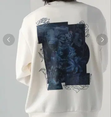 HARE 화이트 맨투맨 트레이닝복 백 프린트