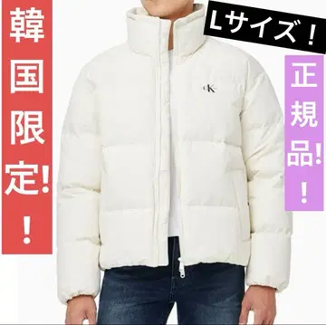 Calvin Klein 화이트 ivory 다운 자켓 정품 L