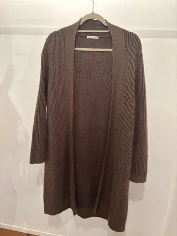 CATHRINE HAMMEL 브라운 롱 가디건