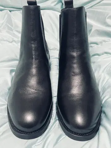 천연 가죽 가죽 사이드 고어 부츠 23cm