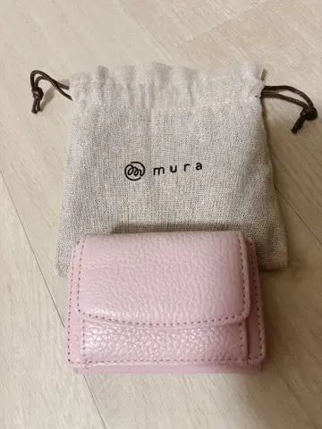 mura 핑크 3단 폴더형 지갑