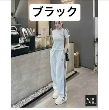 여성용 블랙 셋업 Freesize