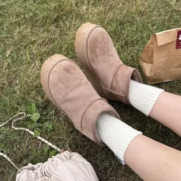 통굽 숏 어그 부츠