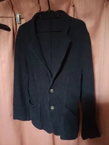 오로비안코 네이비 테일러드형 버튼 가디건