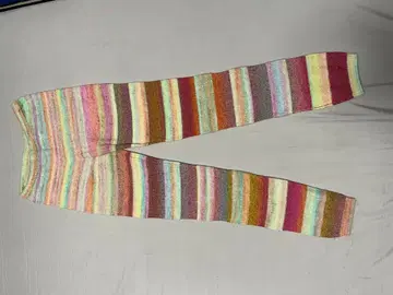 엠앤쿄코 멀티 컬러 스트라이프 레깅스