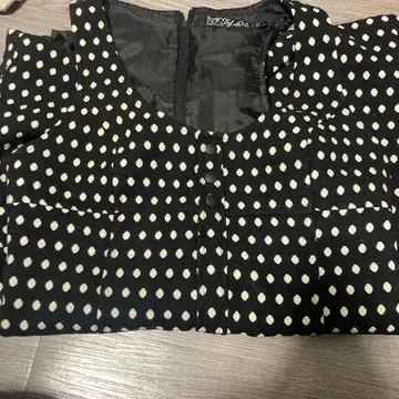 연내 한정판! 물방울 패턴 슬리브리스 원피스