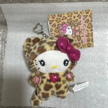 헬로키티 마스코트 홀더 갸루 고양이 레오파드 무늬 산리오