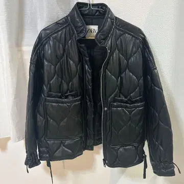 ZARA 퀼팅 가죽 자켓