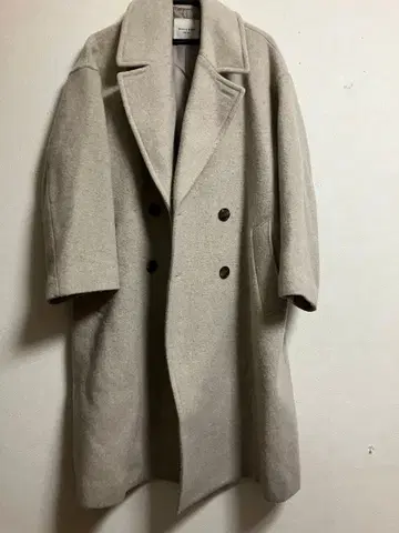 FREAK'S STORE 베이지 더블 브레스트 롱 코트