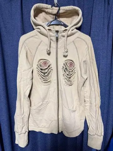 RISE RILY 라이즈릴리 멕시칸 스컬 베이지 후드티