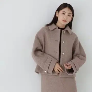 내추럴 뷰티 베이직 압축 트위드 자켓 아우터