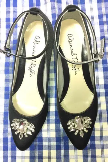 ORiental TRaffic 비쥬 블랙 새틴 펌프스