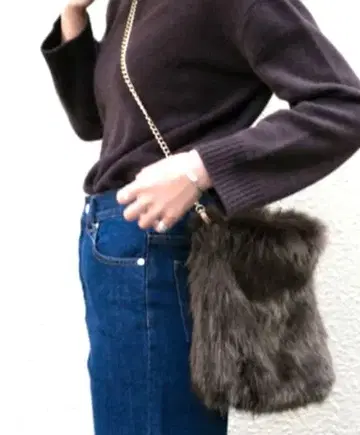 UR SELECT 어반 리서치 퍼 백 퍼 BAG 브라운