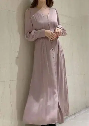 FRAY I.D 새틴 턱 원피스