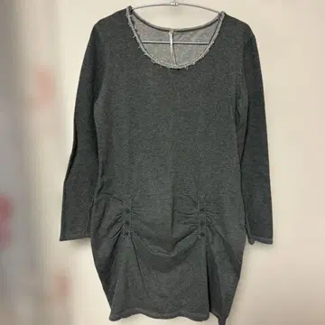A-175)쑥 그레이 긴팔 튜닉