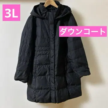 블랙 후드 탈부착 가능 경량 따뜻한 다운 코트 3L