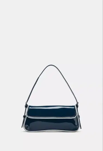 네이비 에나멜 숄더백 ZARA