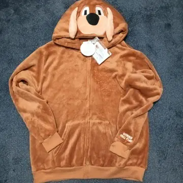 휴먼 폴 플랫 버디 보아 후드티 L 사이즈 돈키 강아지