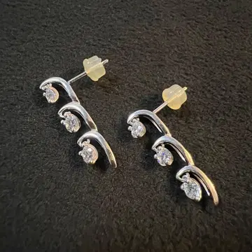 귀걸이 3연석 부착 양쪽 실버 925