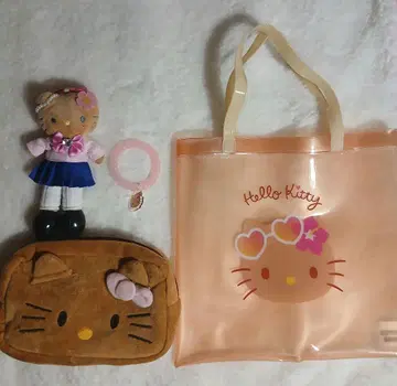 헬로키티 파우치 백 키링 세트