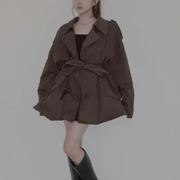 [ Fiction Tokyo ] 2Way 벌룬 트렌치코트