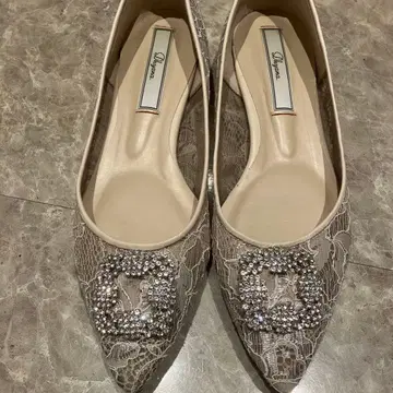 레이스 비쥬 포함 펌프스 22.5cm