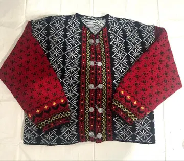 빈티지 울 혼방 니트 자켓 M 사이즈