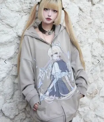 lovekiller 킬러 문 워리어 그래픽 지퍼 후드티