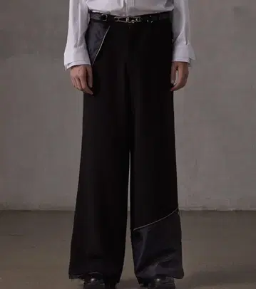 grancy 슬랙스 레이어드 S 블랙 블랙