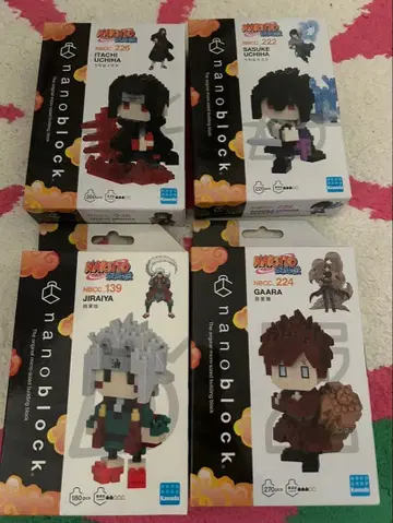 나노블록 우치하 사스케 이타치 지라이야 가아라 4체 세트