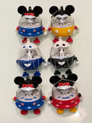 미키 & 미니 & 나이트메어 잭 로봇형 키링 6개