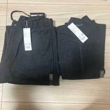 브러쉬드 맨투맨 와이드 팬츠, 하프 지퍼 셔츠 셋업 L