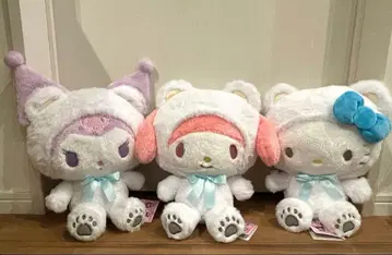 산리오 캐릭터즈 화이트 베어 인형 BIG 타입 봉제 인형 2세트