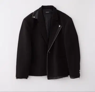 GRANCY 리버스 레이어드 디자인 테일러드 자켓 블랙 M