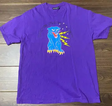 RARE PANTHER 팬서 프린트T셔츠 보라색 XL 통형 USA제